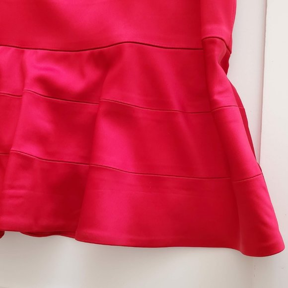 Suzi Chin for Maggy Boutique Red Satin Sleeveless Cocktail Dress | NWT | Size 2 - Picture 10 of 11
